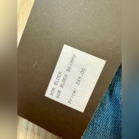 Koral Kor Block Skinny Jeans Colorblock White Blue Size 30 NWT - Picture 3 of 5